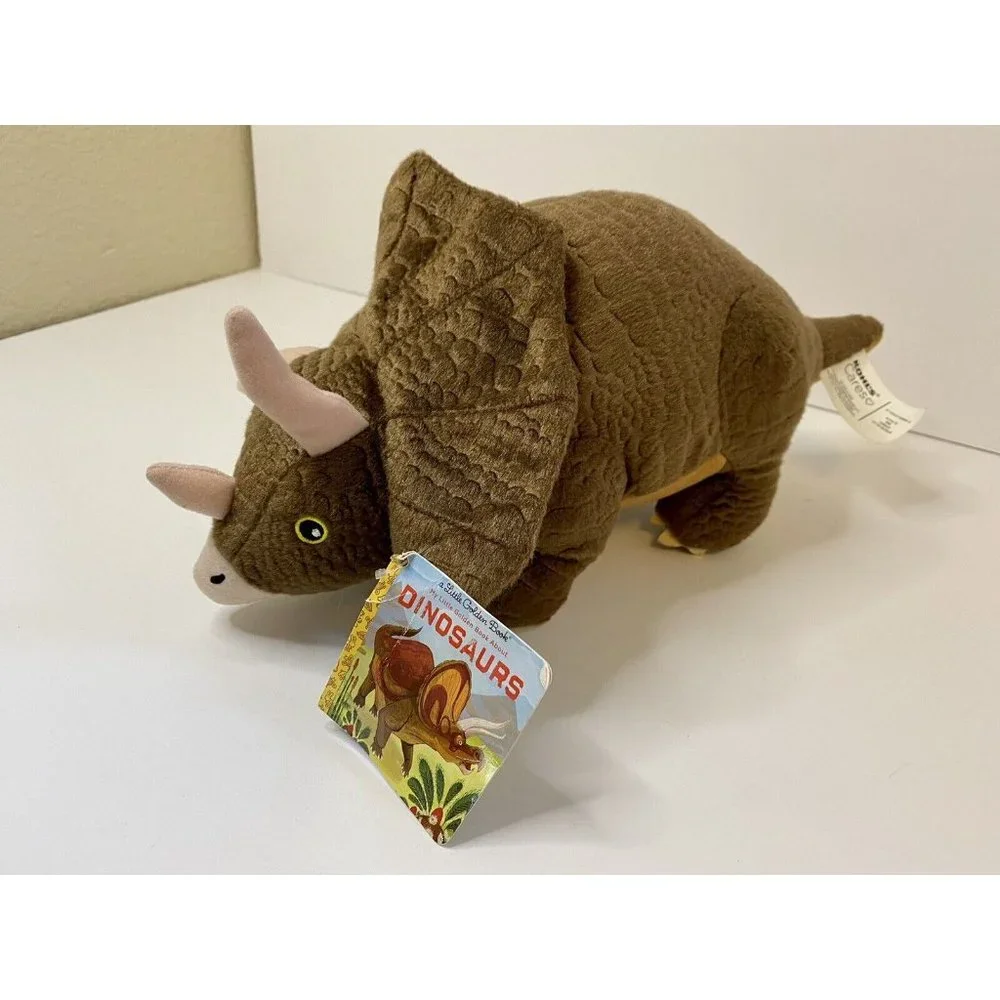 Kohls Cares Triceratops Dinosaur Plush Stuffed Animal‎ Little Golden Book W/ Tag